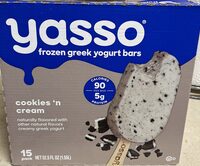 Cookies 'n cream frozen greek yogurt bars