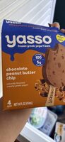 Chocolate peanut butter chip frozen greek yogurt bars
