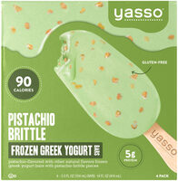 Pistachio brittle frozen greek yogurt bars