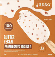 Butter pecan frozen greek yogurt bars