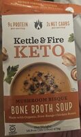 Mushroom bisque soup with chicken bone broth
