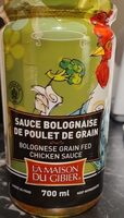 Sauce bolognaise de poulet de grain