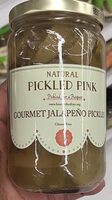 Natural pickled pink jalapeño pickles