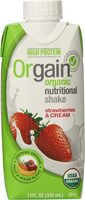 Organic nutritional shake strawberries & cream