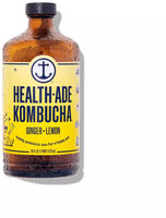 Ginger-lemon kombucha a bubbly probiotic tea, ginger-lemon