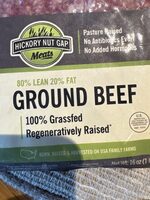 Hickory nut gap meats, ground beef