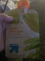 Pear and pea baby food