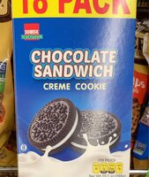 Chocolate sandwich creme cookie