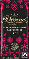 Chocolate dark chocolate with raspberries