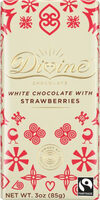 Chocolate white chocolate with strawberries pieces