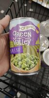 Organic green valley peas