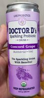 Sparkling probiotic drink concord grape