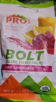Bolt Organic Energy Chews Pink Lemonade