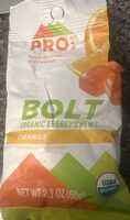 Organic Bolt Organic Energy Chews Orange