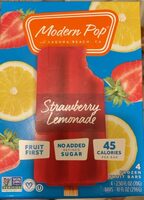 Pop strawberry lemonade frozen fruit bars