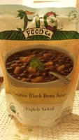 Yucatan black bean soup, lightly salted