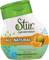 Water enhancer liquid orange mango