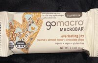 MACROBAR everlasting joy coconut + almond butter + chocolate chips