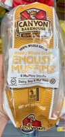 100% Whole Grain English Muffins Honey Whole Grain