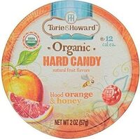 Organic hard candy blood orange and honey ounces