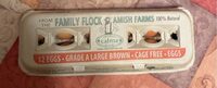 Grade a large brown cage free eggs