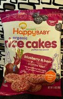 Organic rice cakes blueberry beets