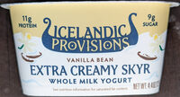 Extra Creamy Skyr Whole Milk Yogurt Vanilla Bean