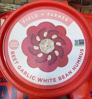 Beet garlic hummus