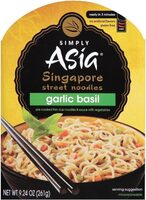 Garlic basil singapore street noodles