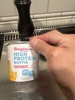 High Protein Muffin Birthday Cake