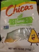 White Corn Tortilla Chips With Lime Flavor