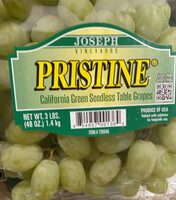 Pristine CA Green Seedless Grapes