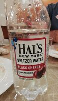 Hal's new york, carbonated seltzer water, black cherry