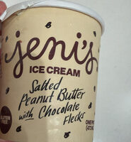Salted peanut butter with chocolate flecks ice cream