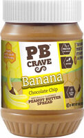Crave banana chocolate chip peanut butter spread
