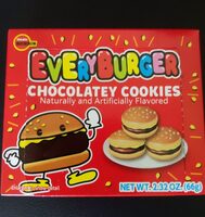 Burger-shaped chocolate biscuits
