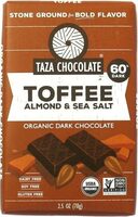 Toffee Almond & Sea Salt Organic Dark Chocolate