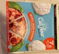 Uncured chicken pepperoni pizza