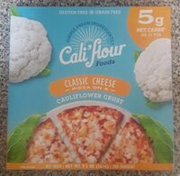 Classic cheese pizza on a cauliflower crust