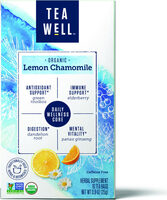Teawell organic lemon chamomile wellness tea