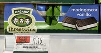 Organic ice cream wafer sandwiches
