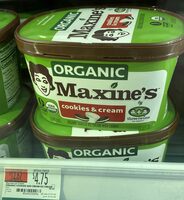 Organic ice cream with cookies