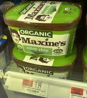 Organic mint ice cream