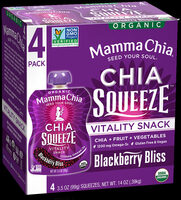 CHIA SQUEEZE Blackberry Bliss Vitality Snack