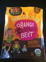 Bitsy's brainfood, organic smart cookies, orange chocolate beet