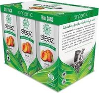 Organic lightly sweetened peach iced green tea