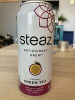 Organic unsweetened passionfruit iced green tea, unsweetened passionfruit