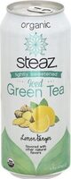 Organic lightly sweetened lemon ginger iced green tea