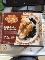 Enchiladas al chipotle with black beans & rice, hot