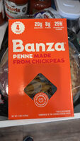 Penne made from chickpeas